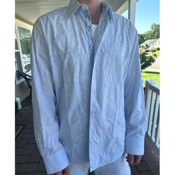 Robert Graham Men’s XL Blue Patterned Long Sleeve size XL - Picture 1 of 8